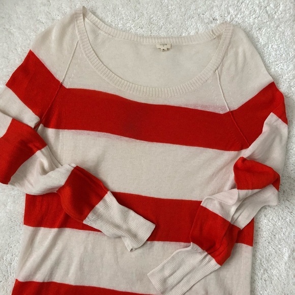 J.Crew Striped Linen Blend Sweater - Picture 2 of 6